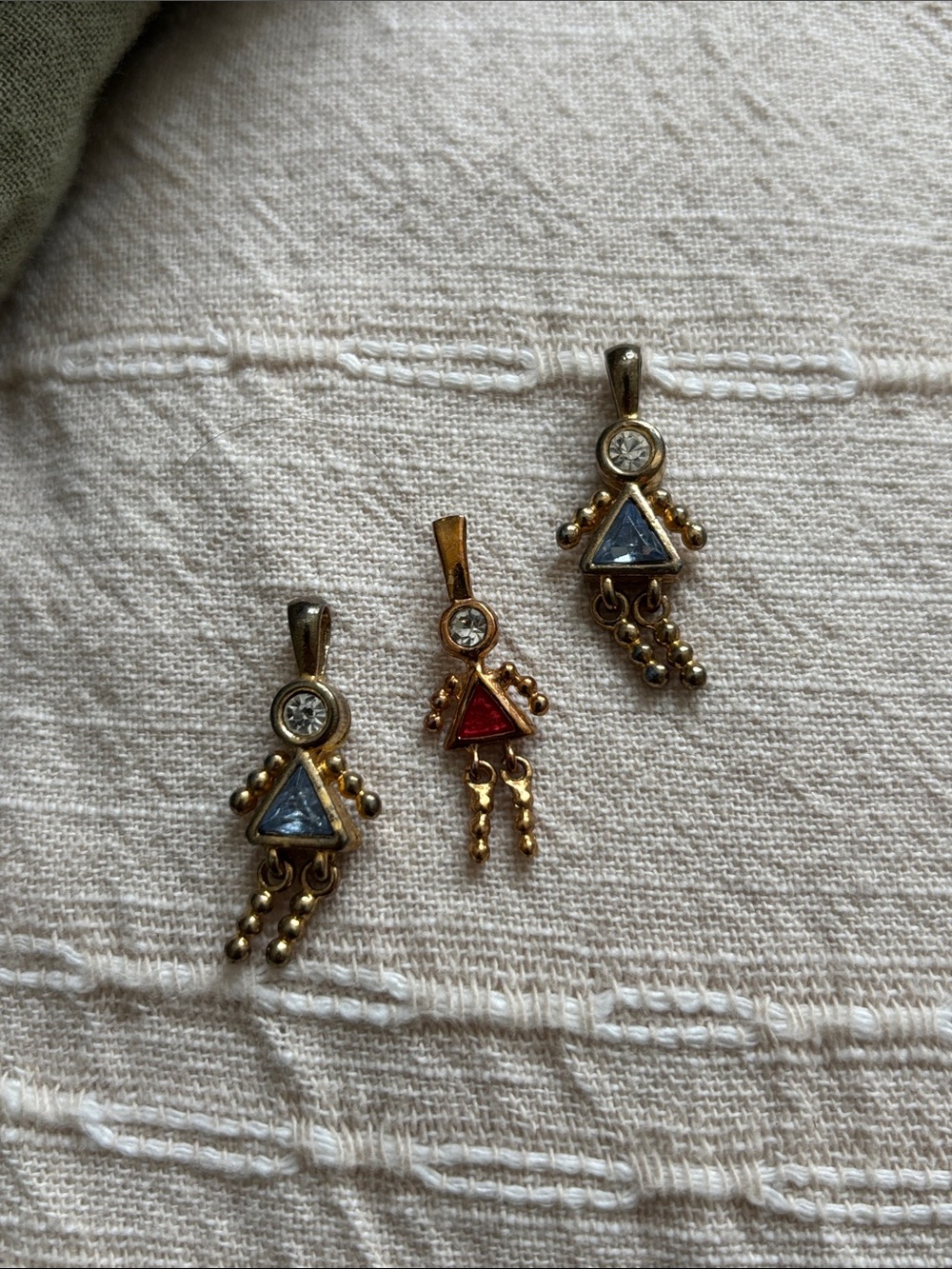 Gold-Tone Triangle Pendant Kid Charm birth month September and January